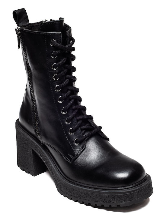 Leather Women's Ankle Boots Black