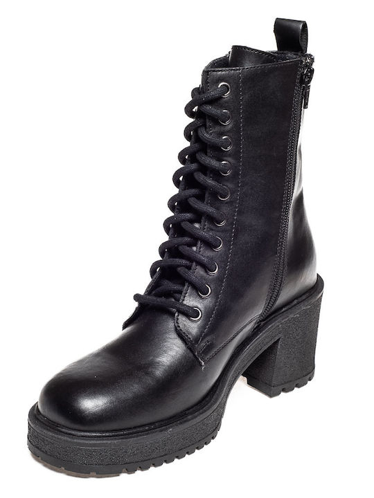 Leather Women's Ankle Boots Black