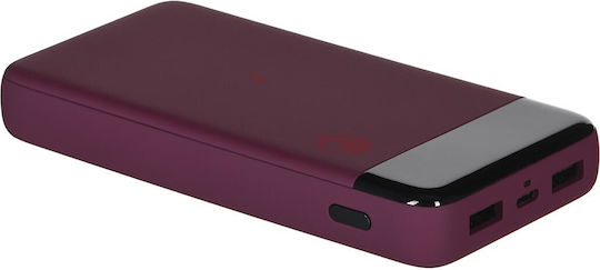 Skullcandy Stash Fuel Power Bank 10000mAh mit 2 USB-A Anschlüssen und USB-C Anschluss Rot