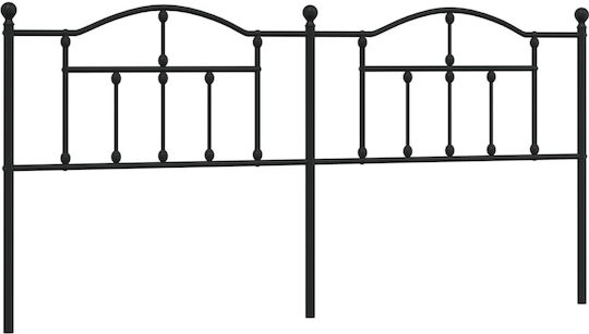 vidaXL Metal Bed Headboard Black 200cm
