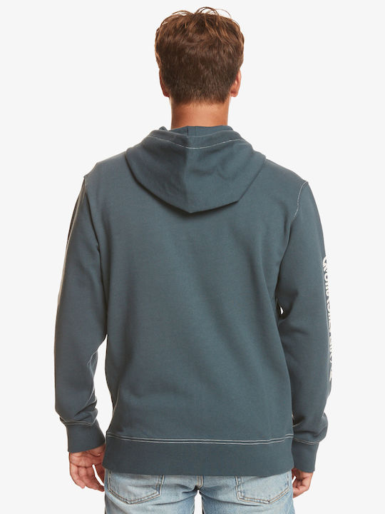 Quiksilver Herren Sweatshirt Jacke mit Kapuze und Taschen Marineblau