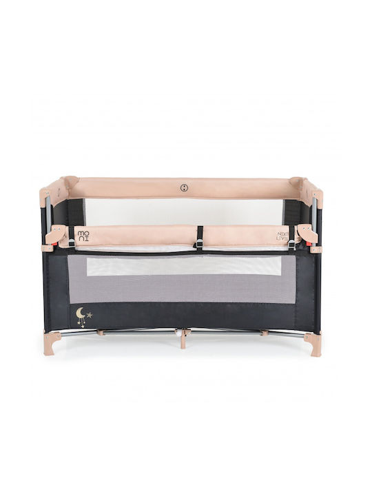Moni Next Level Playpen 2 Levels with Mattress Beige 125x65cm