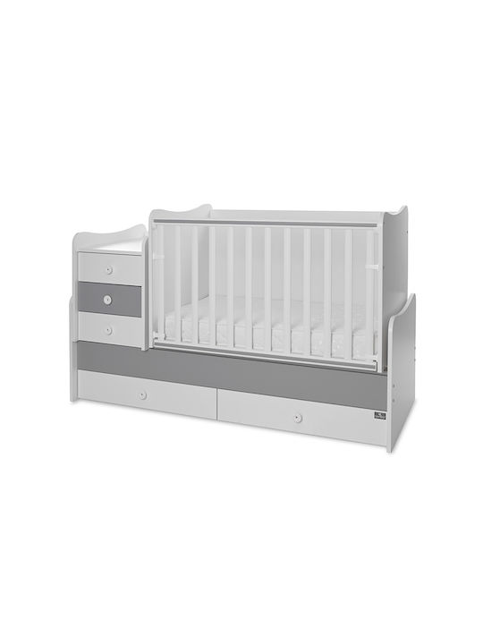 Lorelli Polymorphe Babybett Maxi Plus Weiß mit Matratze & Schublade