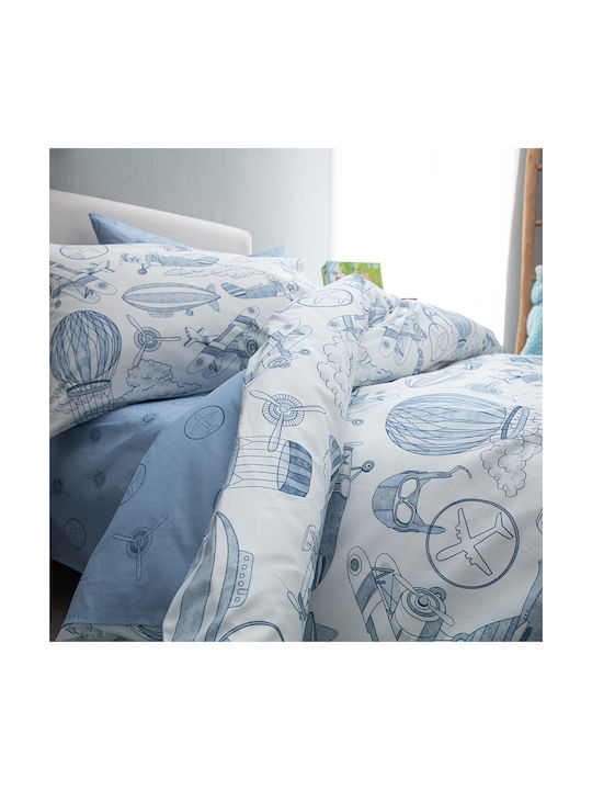 Vesta Home Kids Quilt Single Kids Retro Blue 160x230cm