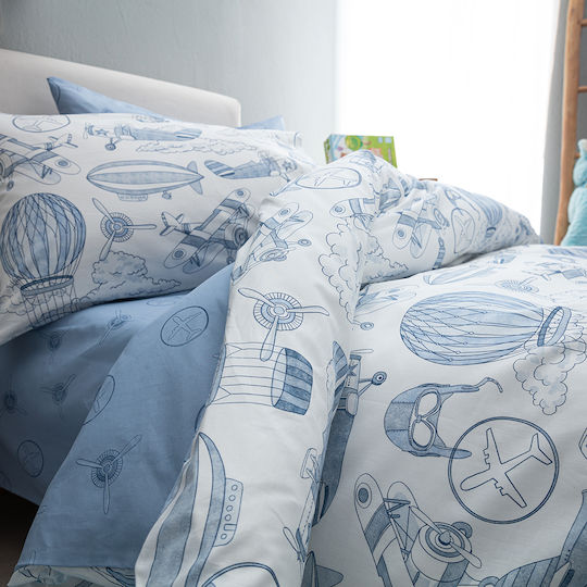 Vesta Home Παιδικό Κουβερλί Μονό Kids Retro Μπλε 160x230εκ.