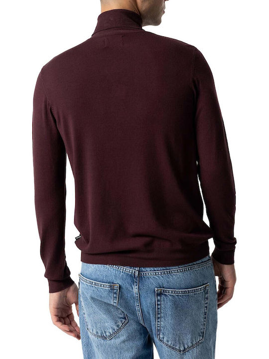 Tiffosi Herren Langarm-Pullover Rollkragen Braun