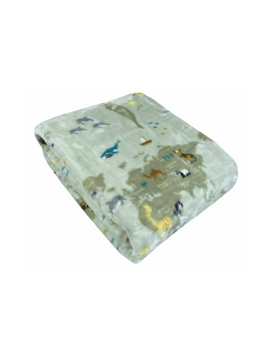 Astron Italy Pătură Catifea Verde 160x220cm