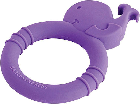 Marcus & Marcus Whale Teething Ring from Silicone for 0 Months+