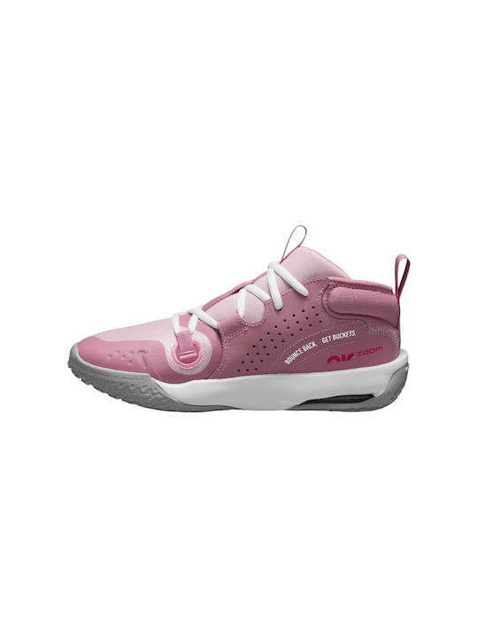 Nike Αthletische Kinderschuhe Basketball Air Zoom Crossover 2 Gs Rosa