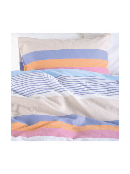 Rythmos Sheet Set Semi-double with Elastic Band Cotton Jesse Blue 105x205cm 3pcs