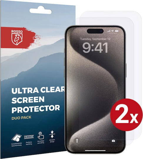 Rosso Ultra Clear Screen Protector 2τμχ (iPhone 15 Pro Max)