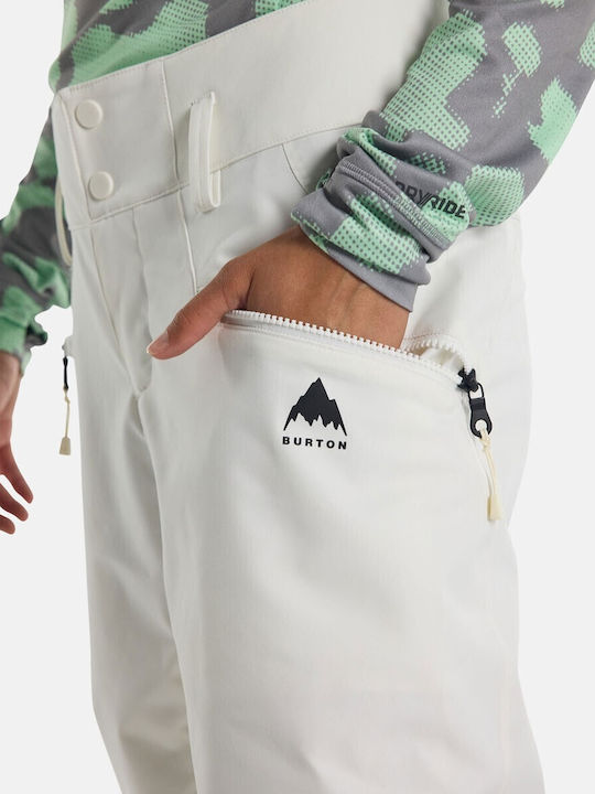 Burton 22076102100 Women's Trousers for Ski & Snowboard Soft Shell White