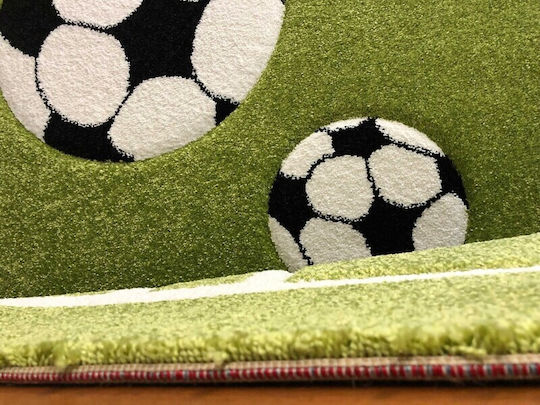 Koulis Carpets 6333Α Детско килимче Футбол Зелен 133x190см Дебелина 13мм