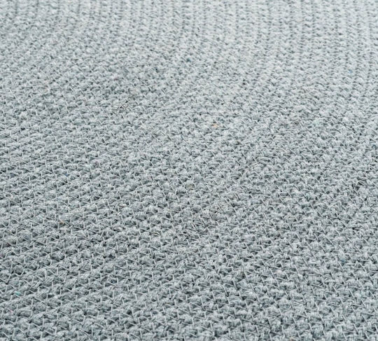 Pompom Party Παιδικό Χαλί Γκρι Στρογγυλό με Διάμετρο 90cm