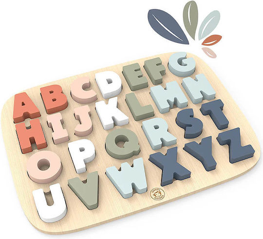 Lemnos Puzzle pentru Copii cu Îmbinări Alphabet 26buc Speedy Monkey