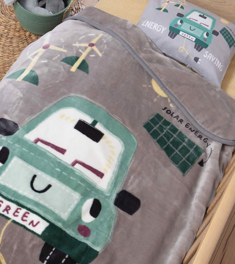 Nef-Nef Homeware Blanket Nursery Swaddling Blankets green car Velvet Green 75x100cm