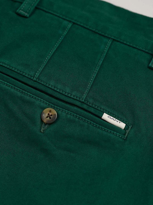 Gant Men's Trousers Chino in Slim Fit Green