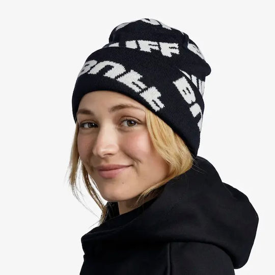 Hido Beanie Unisex Σκούφος Πλεκτός σε Μαύρο χρώμα