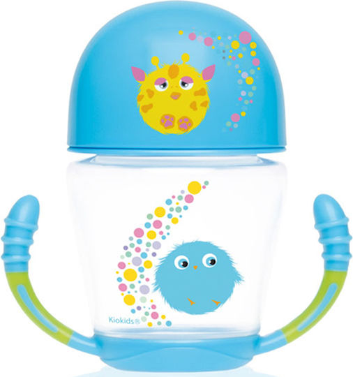 Kiokids Educational Baby Sippy Cup Plastic with Handles Blue for 6m+ 210ml