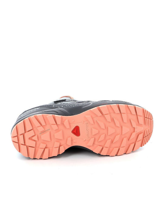 Waterproof Kids Sports Shoes Running with Laces Gray