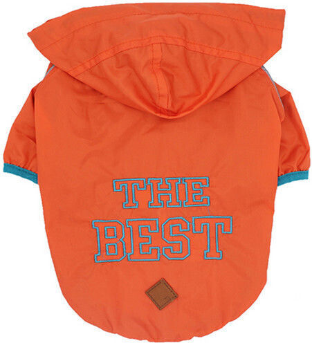 Glee Orange Waterproof Dog Coat with 24cm Back Length