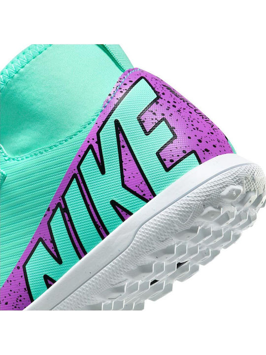Jr Superfly 9 Club Tf TF Kids Soccer Cleats with Turf Outsole Turquoise