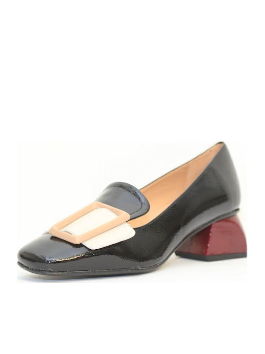 Leather Black Low Heels