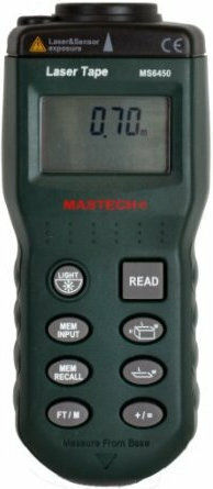 Mastech Laser Entfernungsmesser MS6450 mit einer Messreichweite von bis zu 15m