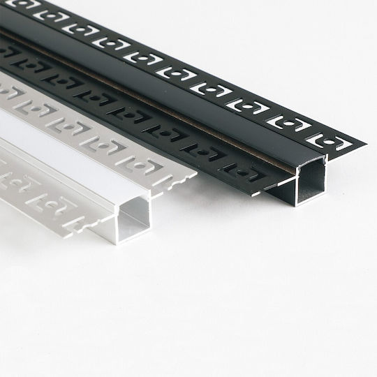 VK Lighting Set 2buc Îngropate Profil din Aluminiu pentru Benzi LED 200cm.