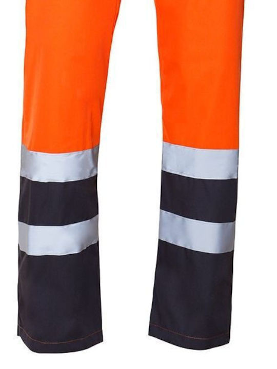 Stenso Bib Work Coveralls Dungarees & Reflective Tapes Orange