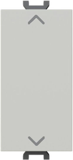 Abb Chiara Recessed Wall Switch Rolling Shutters One-Way without Frame White
