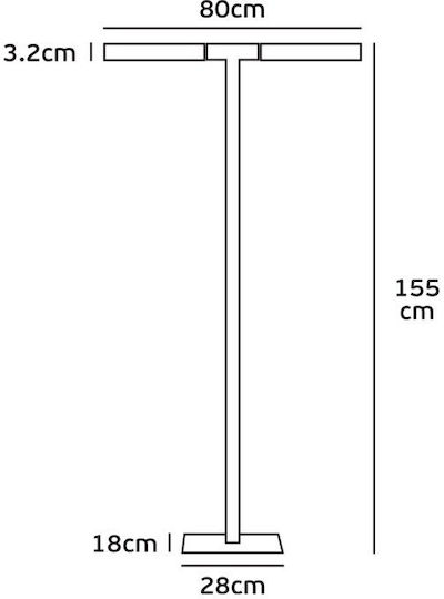 VK Lighting LED Лампа за под В155см. Черен VK Lighting LED Лампа за под В155см. Черен