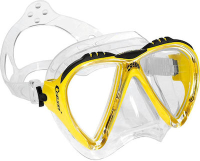 CressiSub Kids' Silicone Diving Mask Lince Διάφανο/Κίτρινο Yellow DS311010