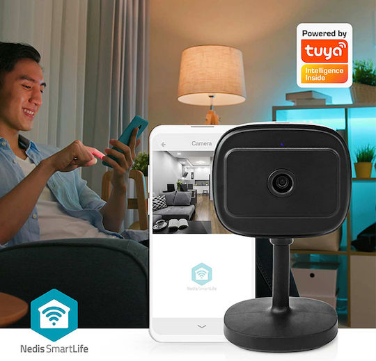 Nedis WIFICI07CBK IP Κάμερα Παρακολούθησης Wi-Fi Full HD 1080p με Φακό 3.6mm