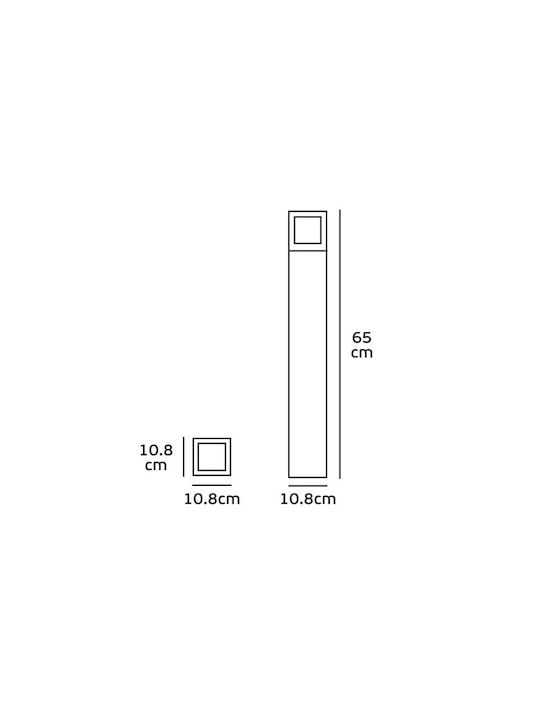 VK Lighting VK/01085/AN Outdoor Floor Lamp Kleine Post IP54 for E27 Bulb Gray