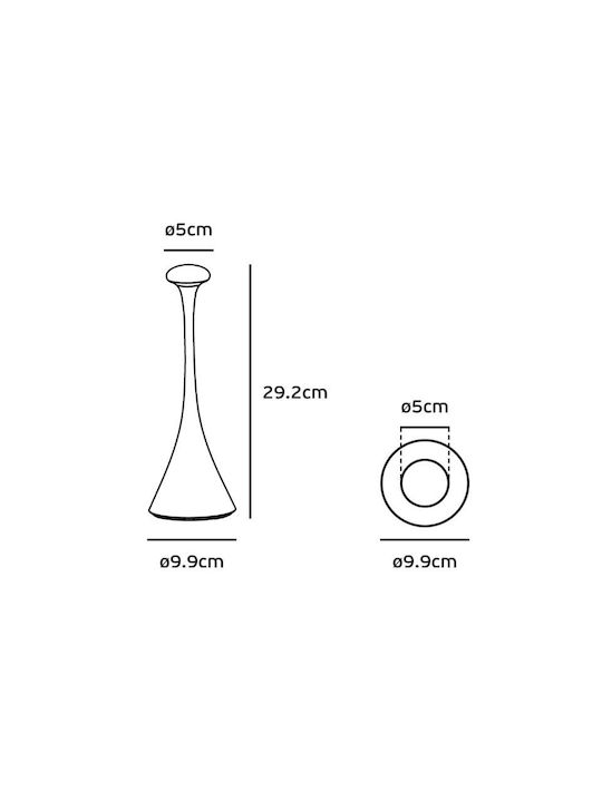 VK Lighting Επιτραπέζιo Φωτιστικό LED 2.2W 29.2x5cm
