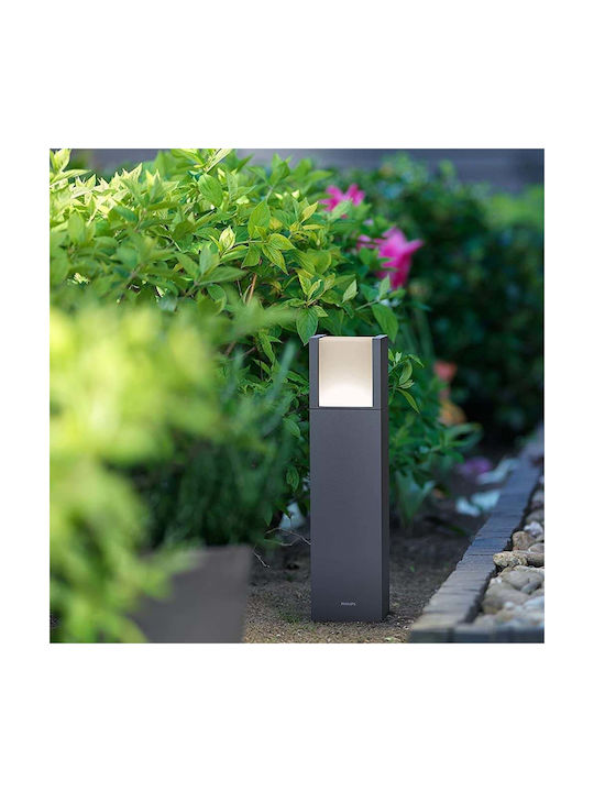 Philips MyGarden Arbour Outdoor Small Post LED Lamp 6W With Warm White Light IP44 Gray