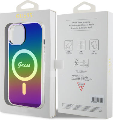 Guess Iridescent Plastic Back Cover Multicolour (iPhone 15)