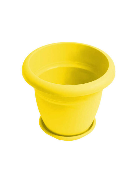 Micplast Γλάστρα Πλαστική Κίτρινη 24x24x20εκ.
