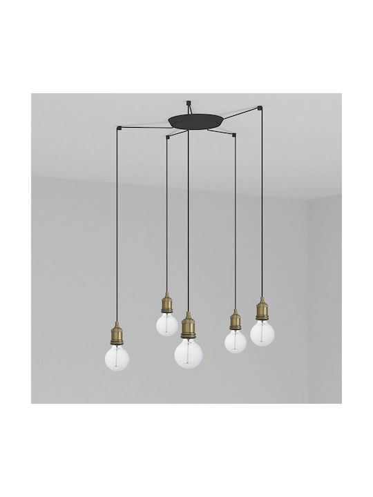 Faro Barcelona Pendant Chandelier for 5 Bulbs E27 Black