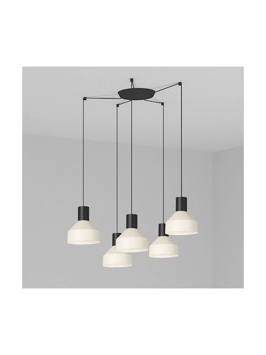 Faro Barcelona Kombo Pendant Chandelier for 5 Bulbs E27 Beige