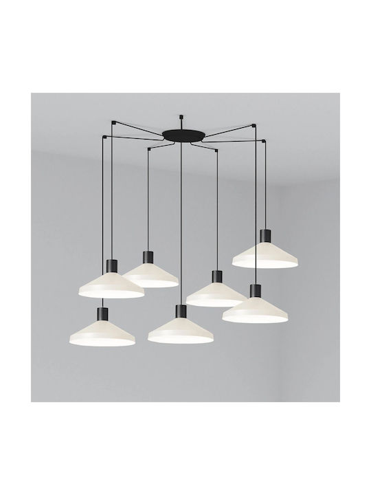 Faro Barcelona Pendant Chandelier for 7 Bulbs E27 Beige