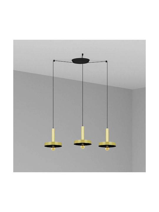 Faro Barcelona Pendant Light Three-Light for Socket E27 Gold