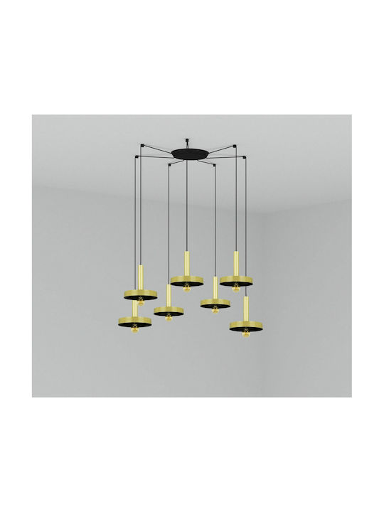 Faro Barcelona Pendant Chandelier for 7 Bulbs E27 Gold