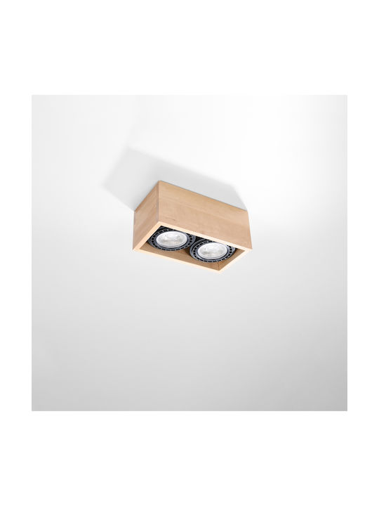 Sollux Quatro 2 Double Spot with Socket GU10 in Brown Color