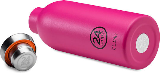 24Bottles Clima Bottle Thermos Stainless Steel BPA Free 500ml Passion Pink