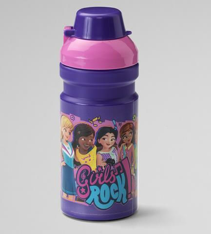 LEGO Friends Girls Παιδικό Παγούρι Πλαστικό με Καλαμάκι Μωβ 390ml