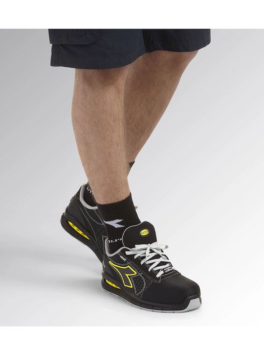 Utility Diadora Run Airbox Matrix Αδιάβροχο Παπούτσι Ασφαλείας Μαύρο S3 με Πιστοποίηση P,SRC