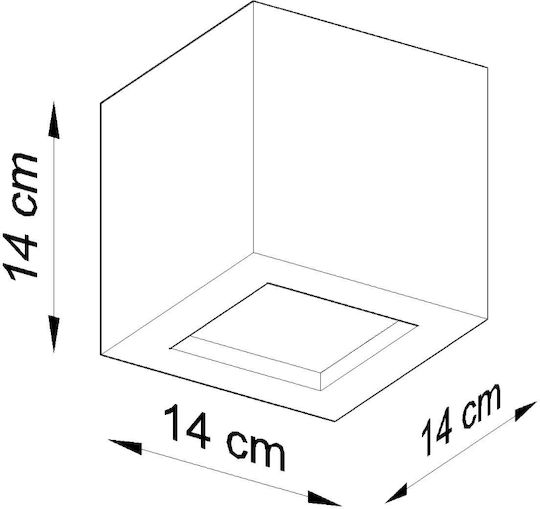 Sollux Leo Lamp Wall Gray 25x20x20cm