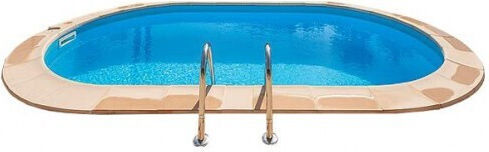 Gre Madagascar Oval Schwimmbecken Oberirdisch 800x400x150cm